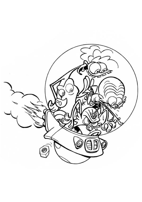 dessin a colorier les zinzins de l'espace