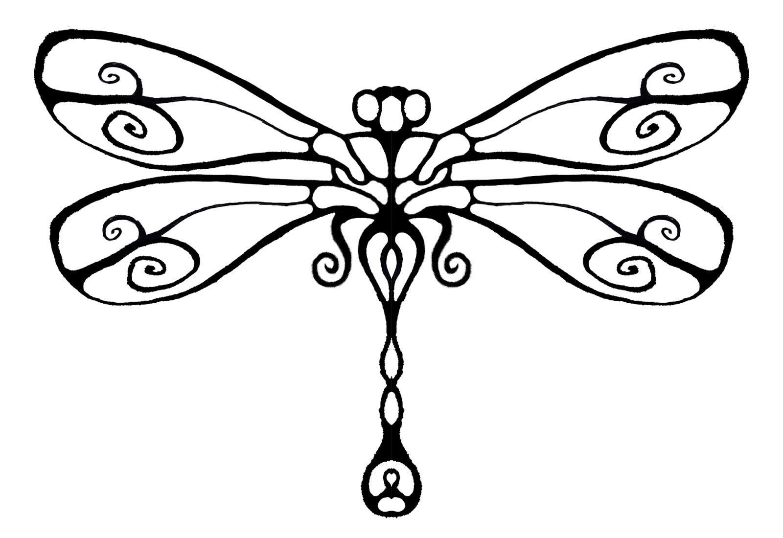 dessin  colorier d'une libellule