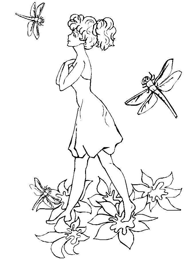 dessin  colorier libellule petshop