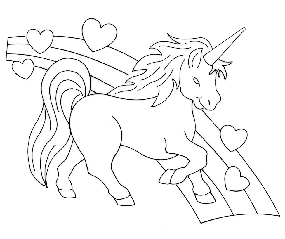 coloriage de licorne et de pégase