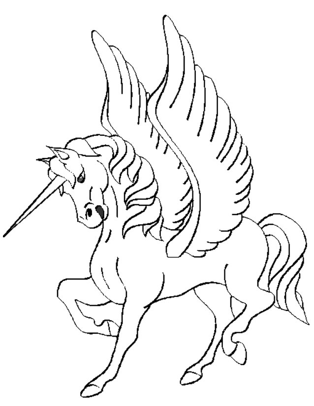 coloriage licorne kawaii