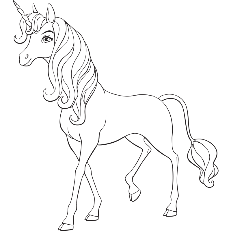 coloriage a dessiner licorne volante