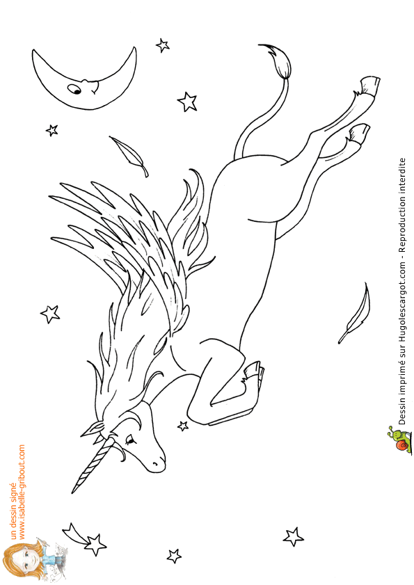 coloriage licorne minion