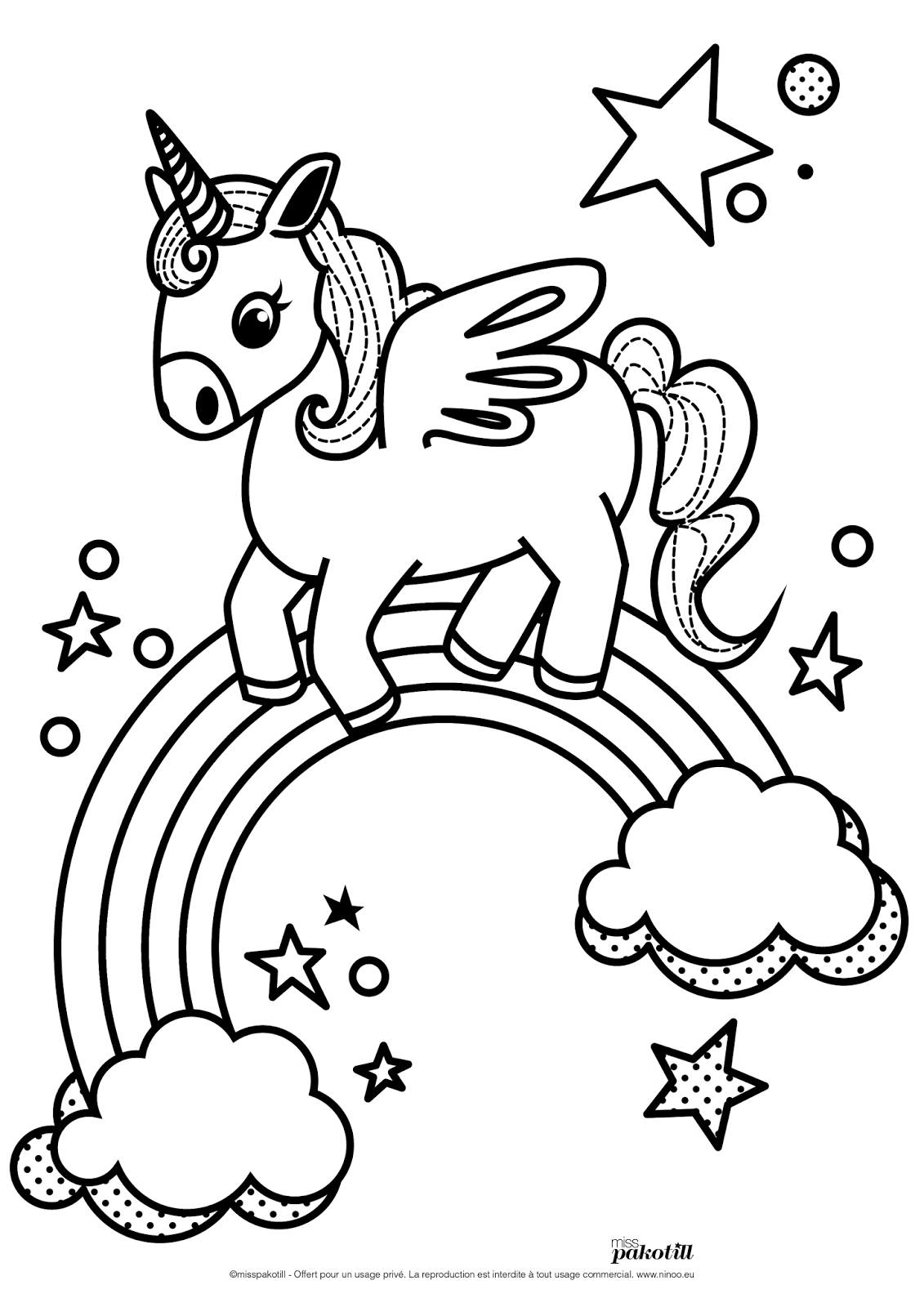 coloriage licorne