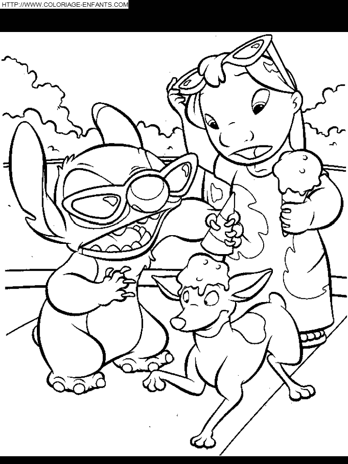 coloriage lilo et stitch