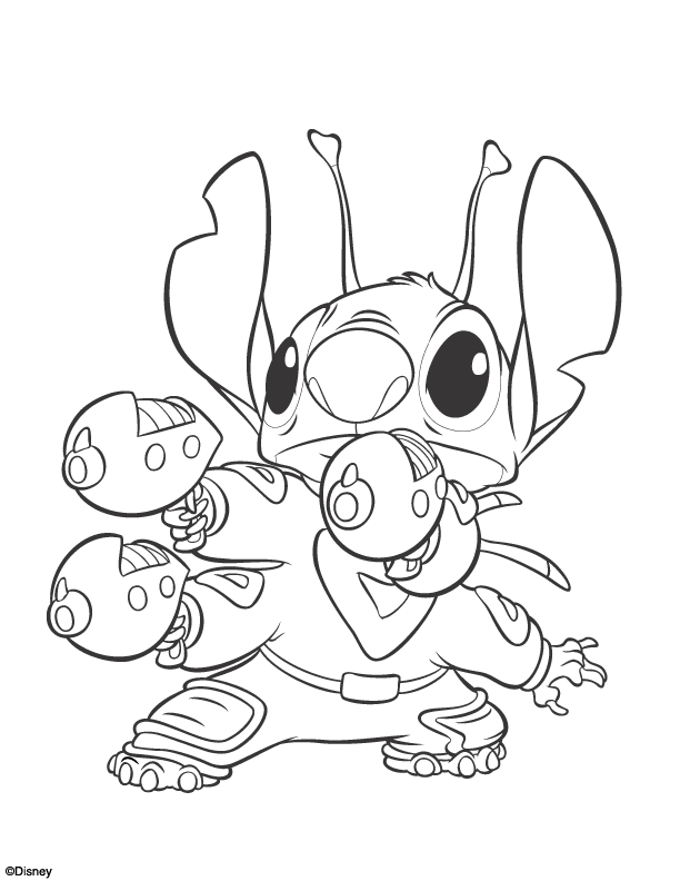 132 dessins de coloriage Lilo et Stitch à imprimer