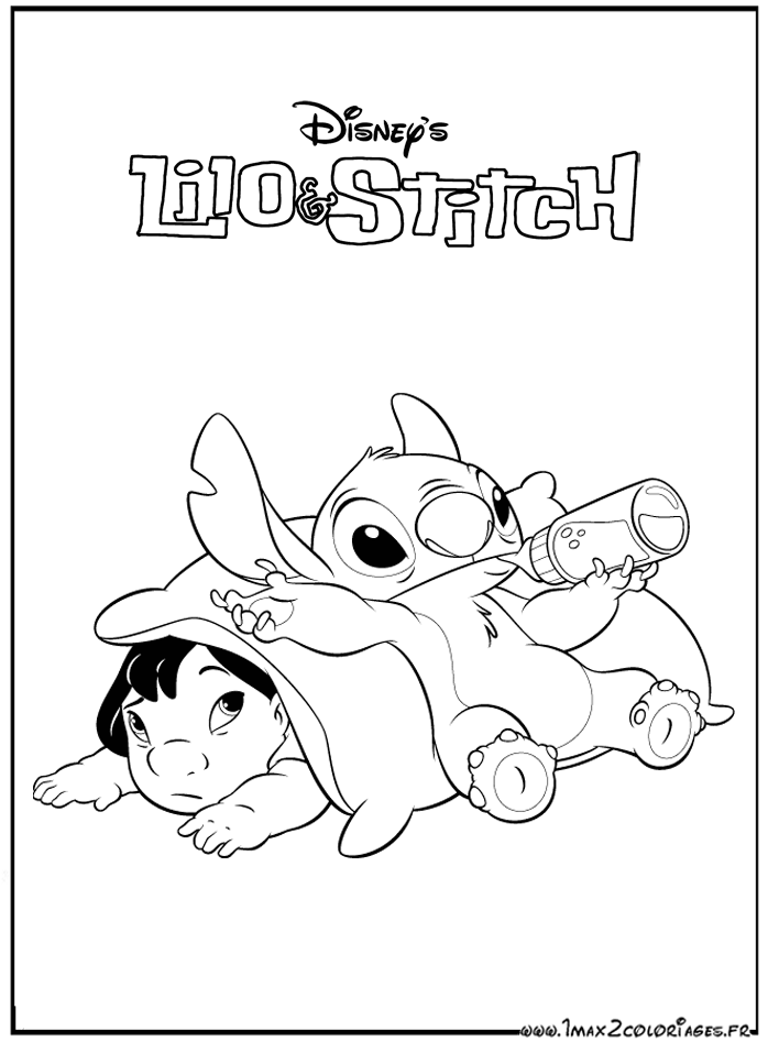 coloriage gratuit lilo et stitch