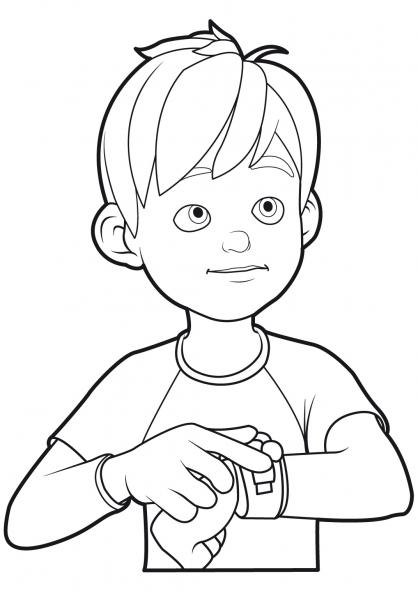 coloriage  dessiner linus et boom gratuit