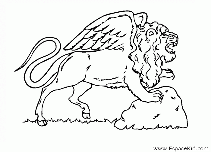 coloriage lion a imprimer