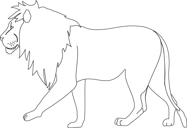 Line Drawing Of Lion : Dessins de coloriage lion en ligne à imprimer