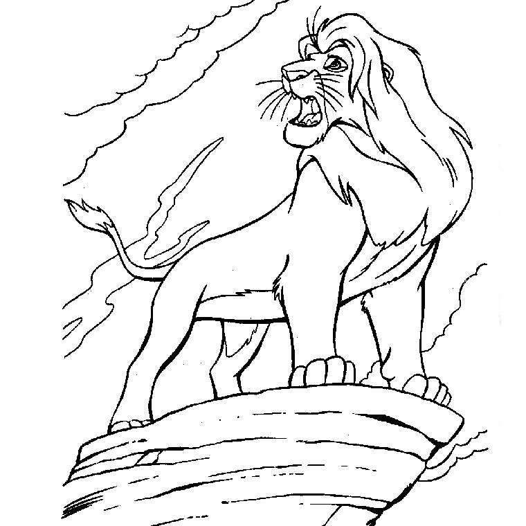 coloriage lion gratuit