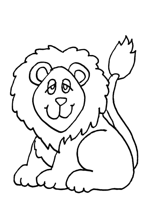 dessin à colorier dompteur lion