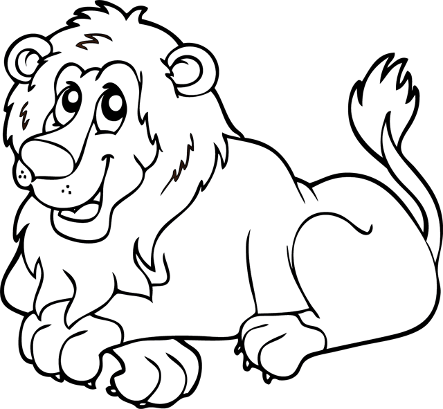 dessin à colorier roi lion gratuit à imprimer