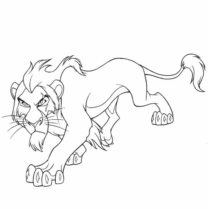 coloriage à dessiner lion à imprimer