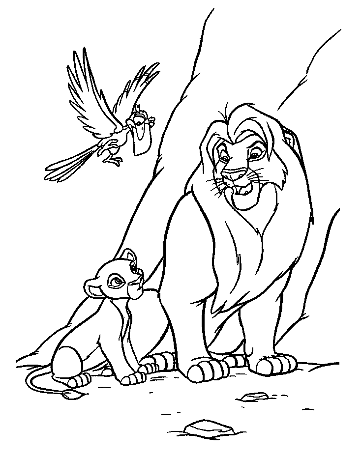 coloriage roi lion à imprimer