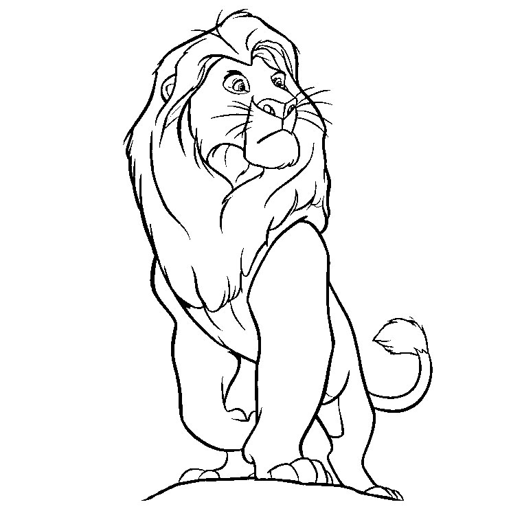 coloriage à dessiner animaux lion imprimer
