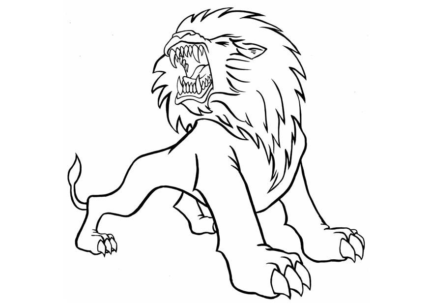 dessin à colorier lion à imprimer