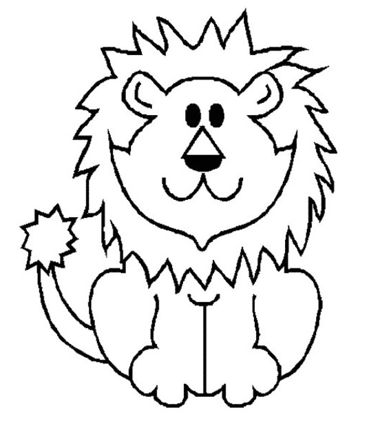 dessin de lion en couleur