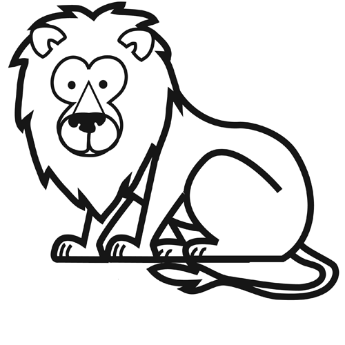 coloriage un lion