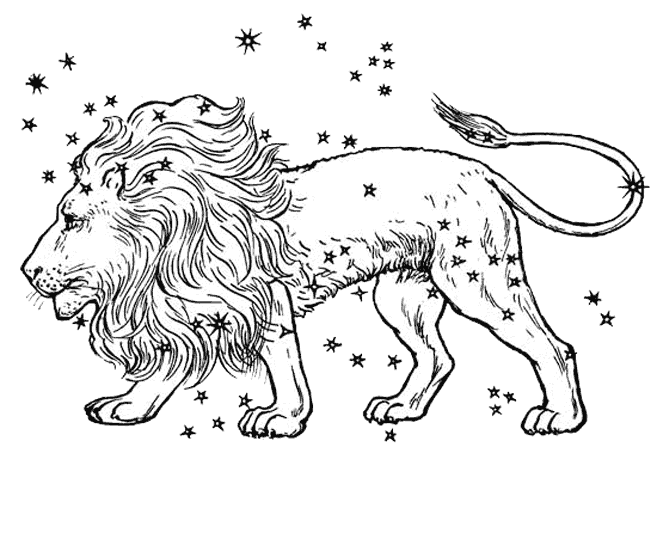 coloriage le lion et le moucheron