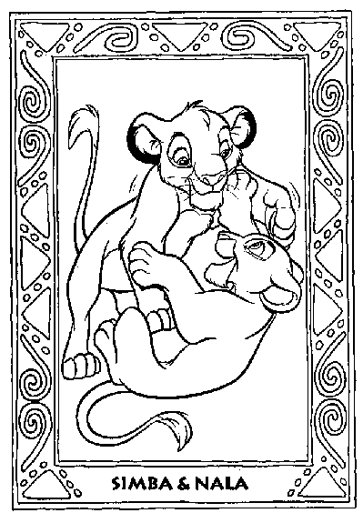 imprimer coloriage à dessiner roi lion