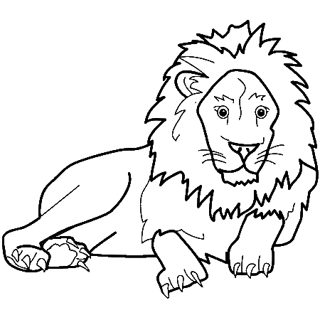 dessin à colorier zord lion