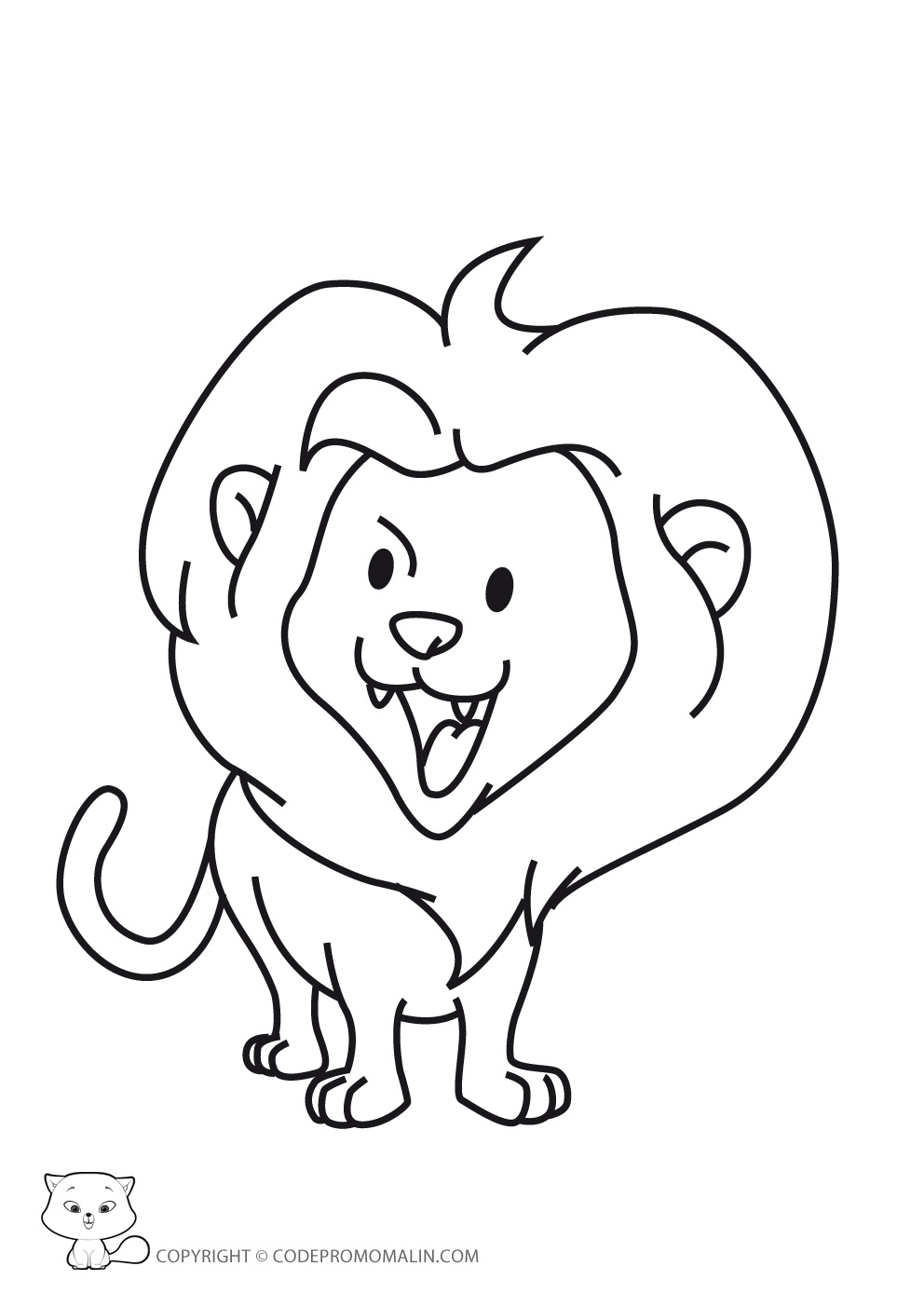 dessin a colorier a imprimer lionceau