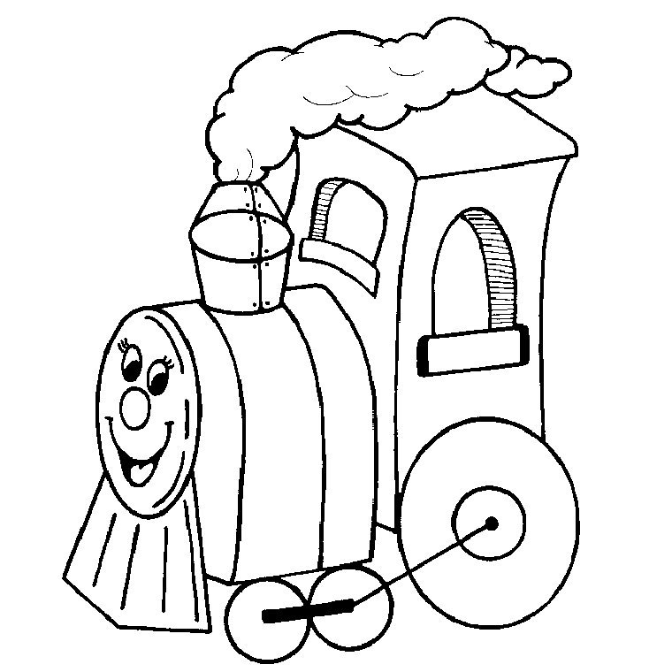 coloriage train locomotive