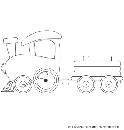 coloriage locomotive à vapeur