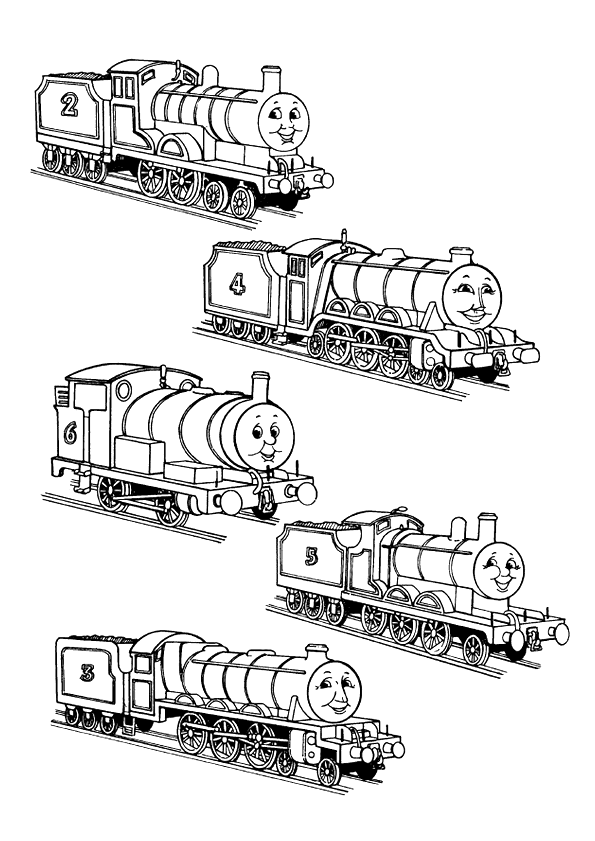 dessin à colorier locomotive gratuit