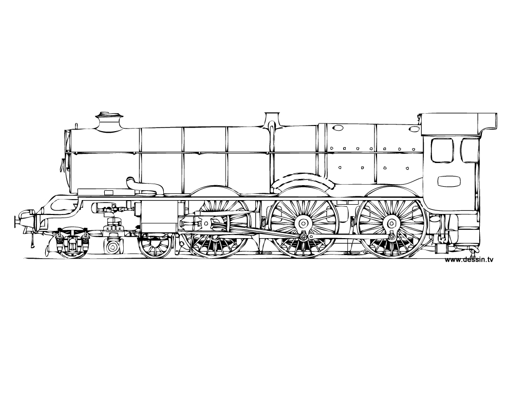 coloriage de locomotive a imprimer