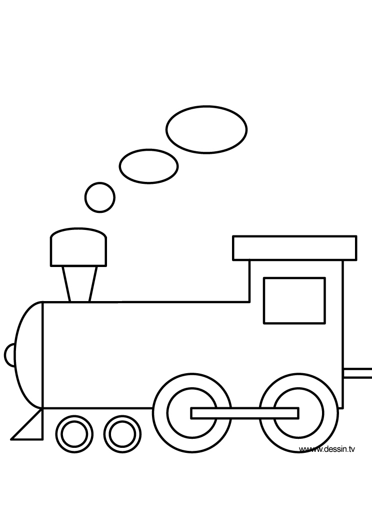 coloriage train lo otive