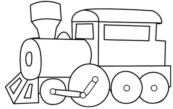 dessin à colorier de locomotive à colorier
