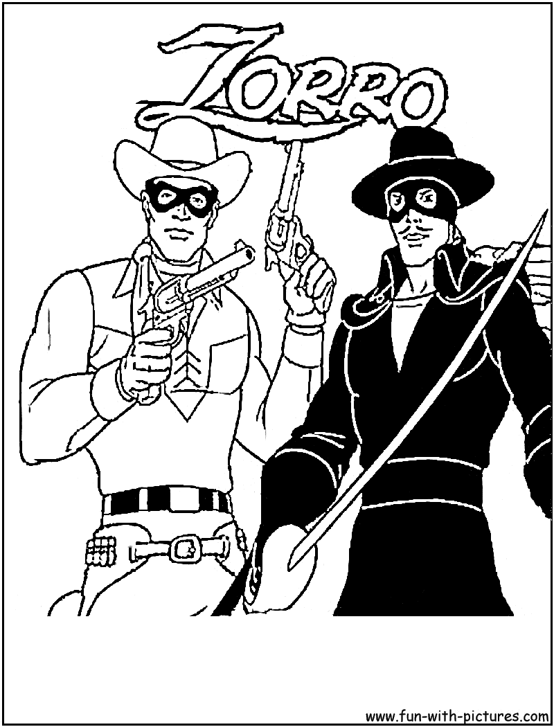 coloriage à dessiner de lone ranger