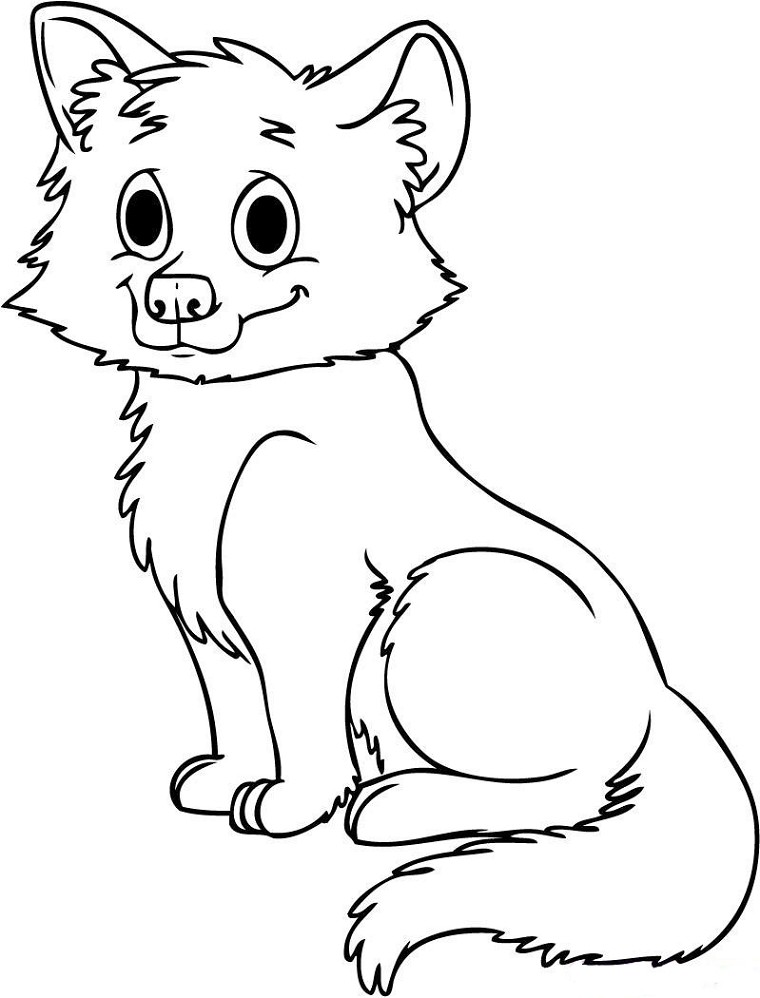 Loup Lune Image Intitule Draw A Wolf Step 10 Coloriage