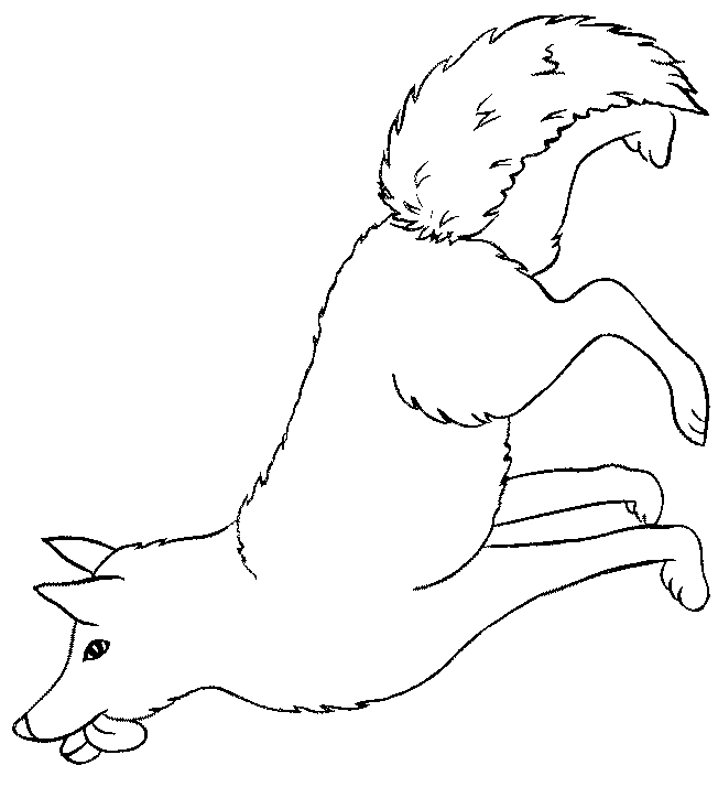 coloriage à dessiner petit loup