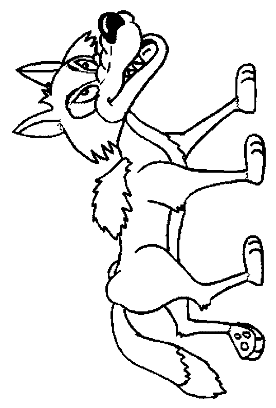 coloriage à dessiner le loup qui voulait