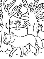 dessin à colorier à imprimer mini loup