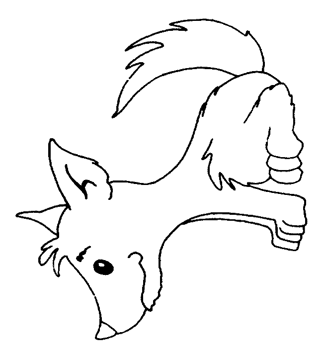 dessin à colorier loup mois