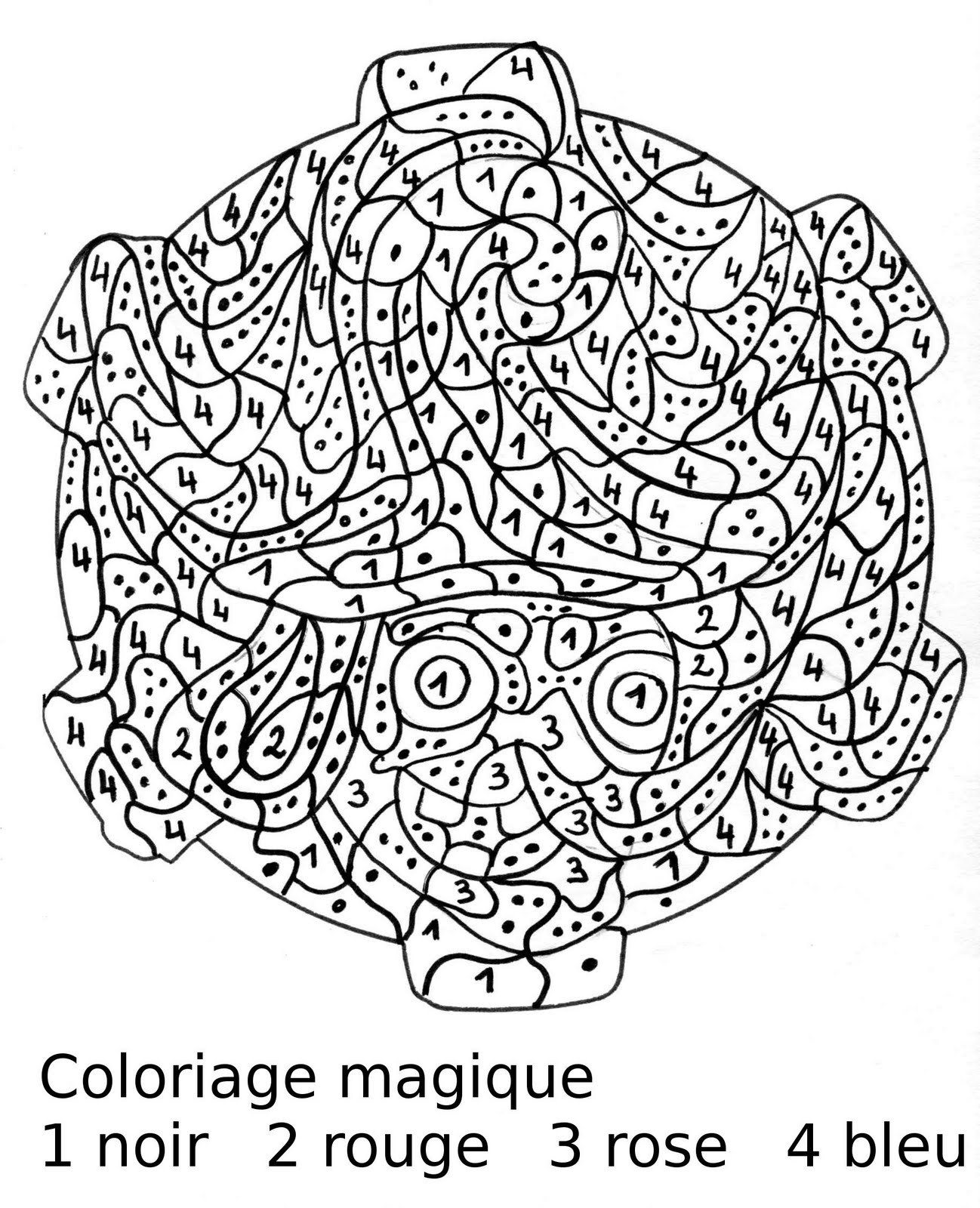 dessin à colorier magique ms