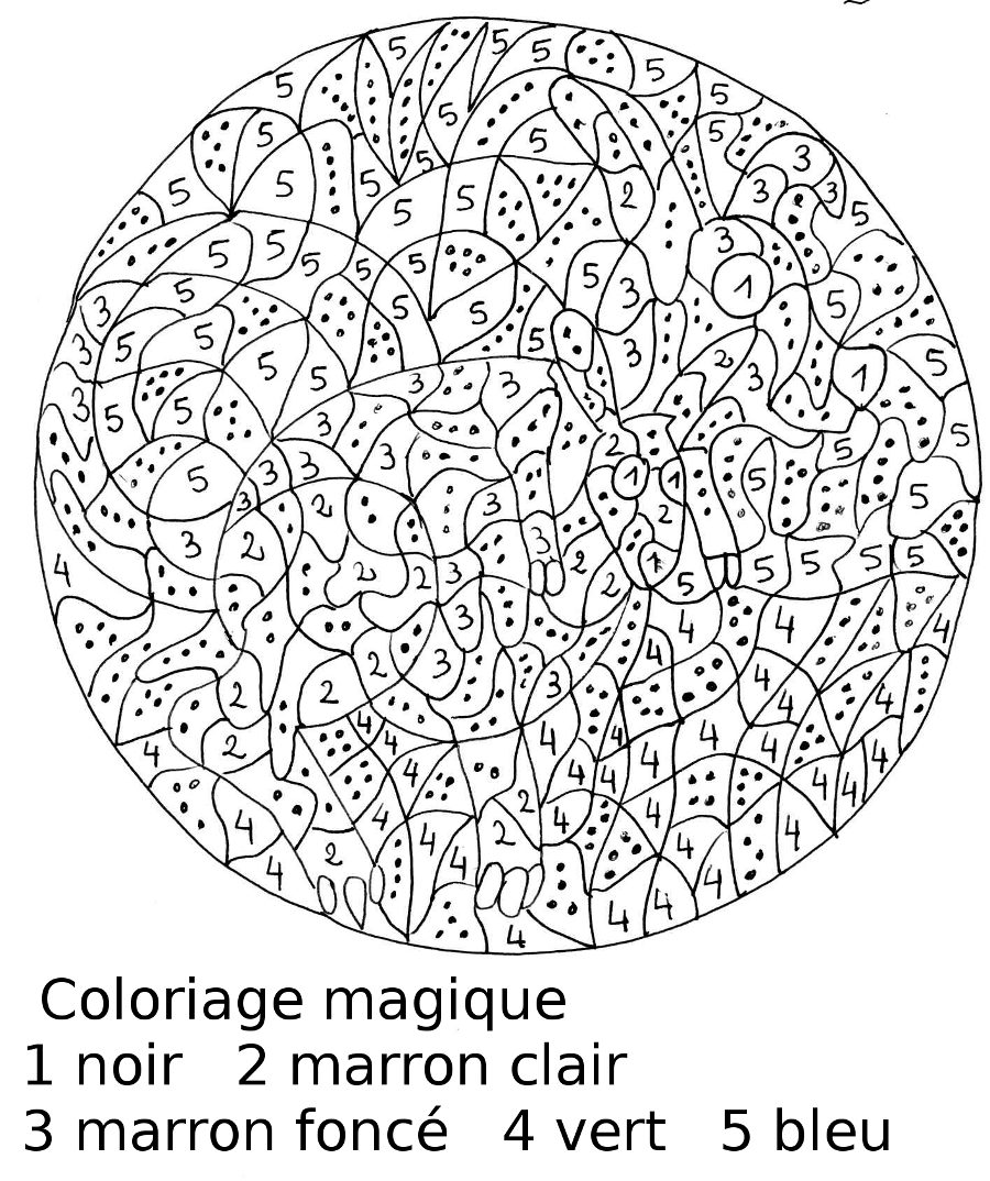 dessin magique verbe infinitif coloriage magique difficile