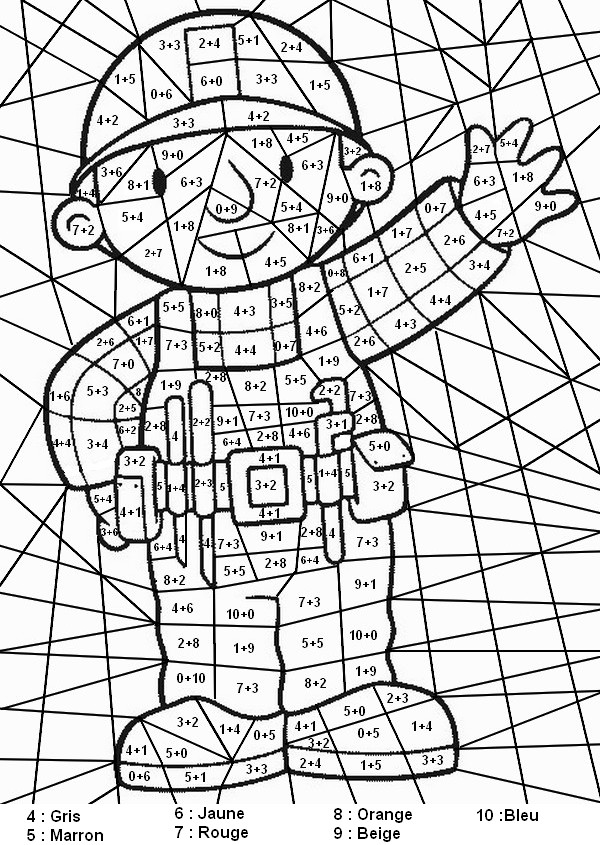 18 dessins de coloriage Magique Ce1 Calcul à imprimer