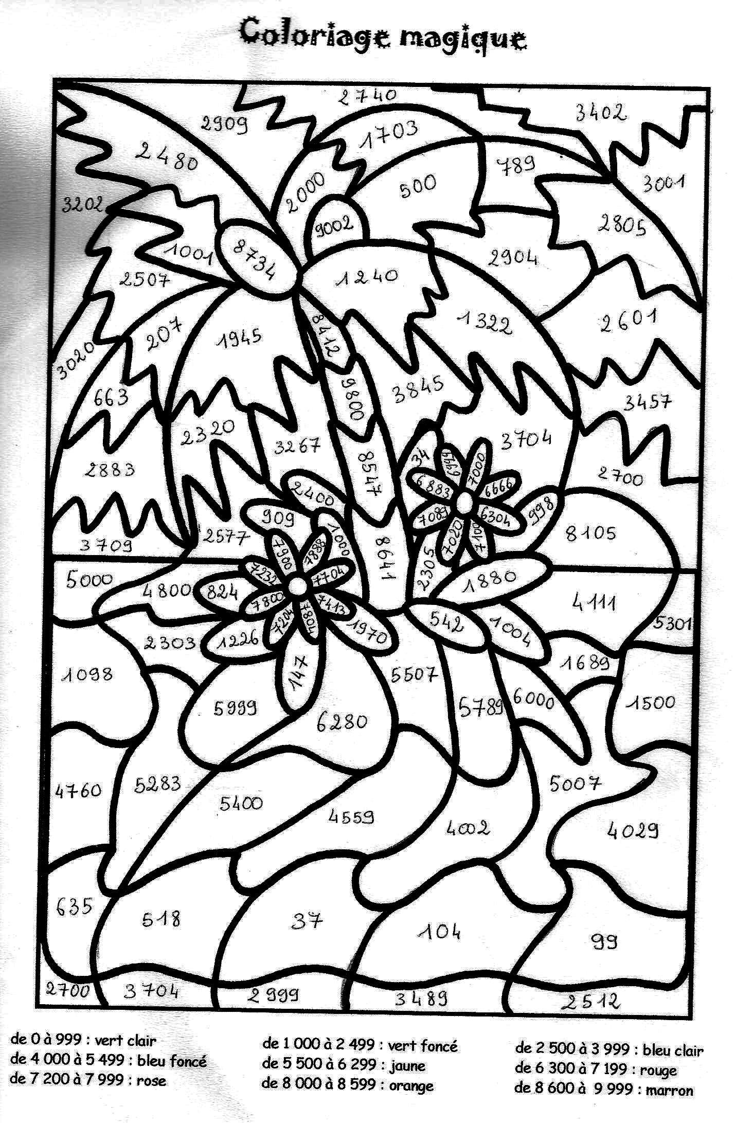 coloriage magique ce1 gratuit