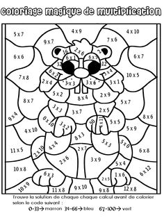 coloriage magique ce2 calcul