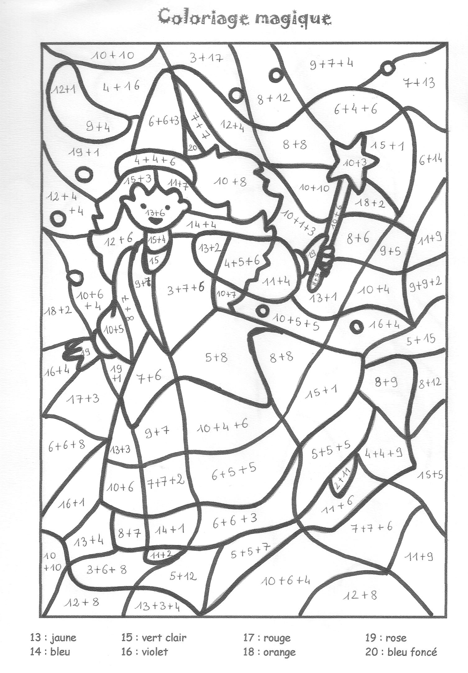 coloriage magique multiplication ce2 gratuit