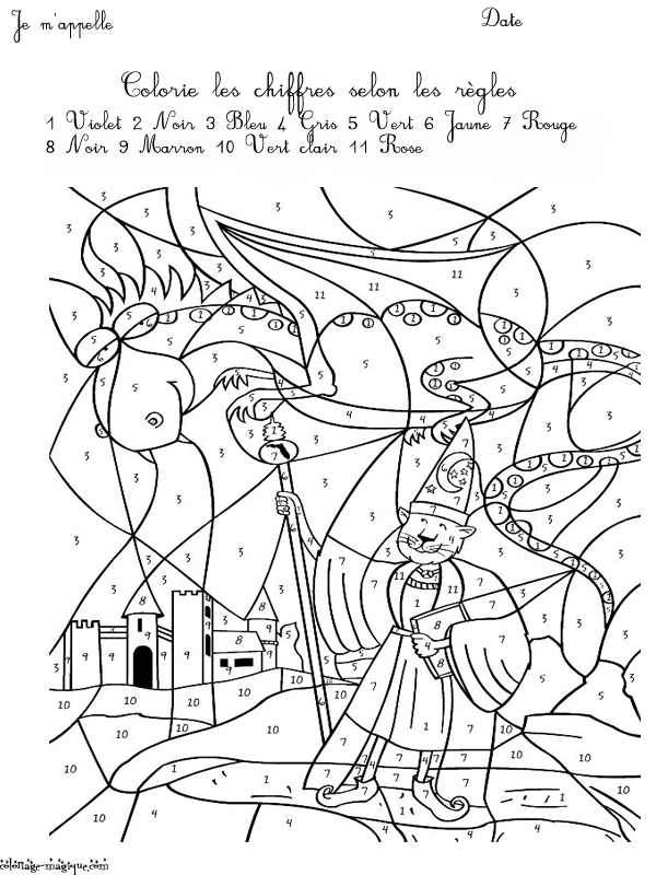 dessin  colorier magique ce2 maths a imprimer