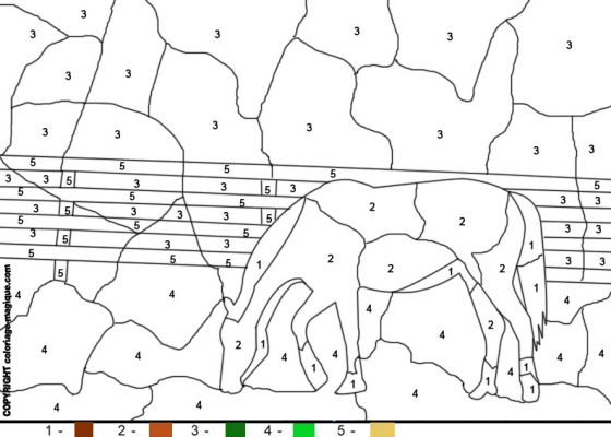 coloriage magique de cheval - CHEVAL MAGIQUE Coloriage Cheval magique en Ligne 