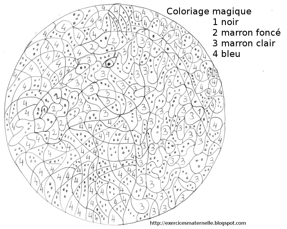 coloriage magique cheval