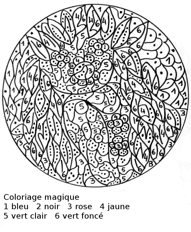 Coloriage magique Coloriages à imprimer gratuits - coloriage magique pour adulte