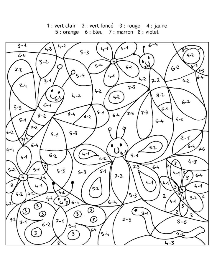 coloriage magique soustraction ce1 imprimer